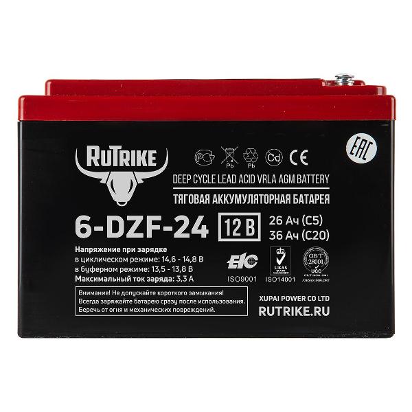 Изображение товара Тяговый аккумулятор Rutrike 6-DZF-24 (12V24A/H C2)