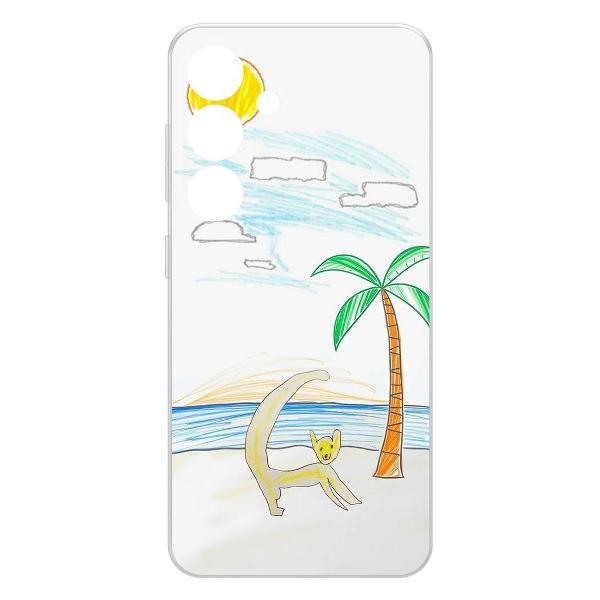 Изображение товара Чехол Krutoff Лемур на пляже Samsung Galaxy S25