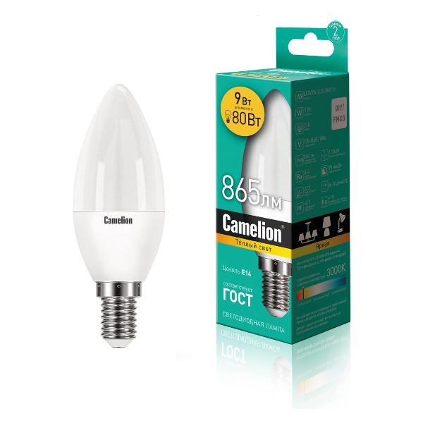 Изображение товара Лампа Camelion LED/9W-C35-3K/E14