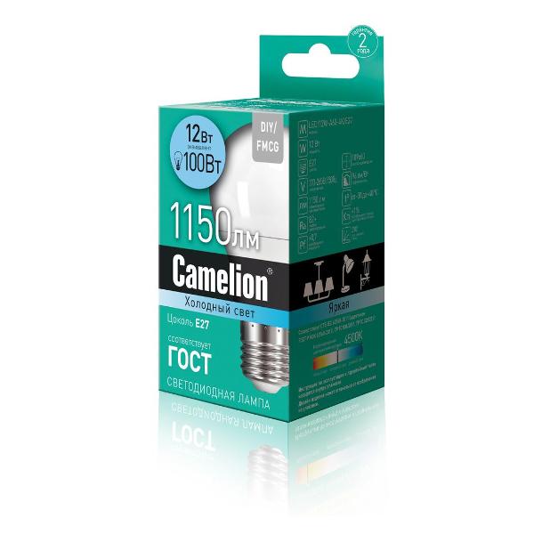Изображение товара Лампа Camelion LED/12W-A60-4K/E27