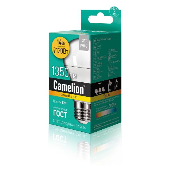 Изображение товара Лампа Camelion LED/14W-A60-3K/E27