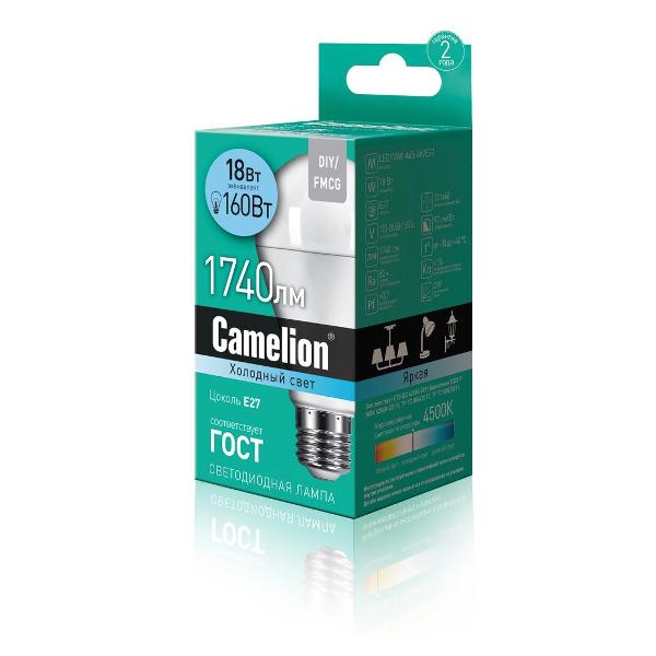 Изображение товара Лампа Camelion LED/18W-A65-4K/E27