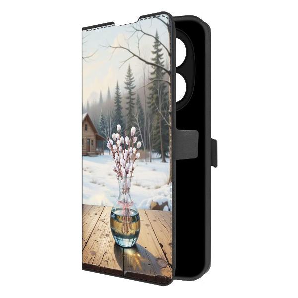 Изображение товара Чехол книжка Krutoff Eco Book для Xiaomi Redmi Note 14 Pro 4G с рисунком Верба