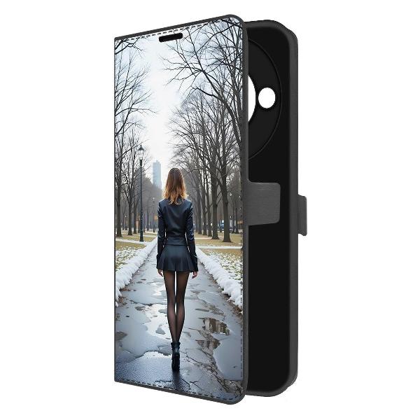 Изображение товара Чехол для Realme 11 Pro+ Krutoff Eco Book Весна в городе Изображение товара Чехол для Realme 11 Pro+ Krutoff Eco Book Весна в городе