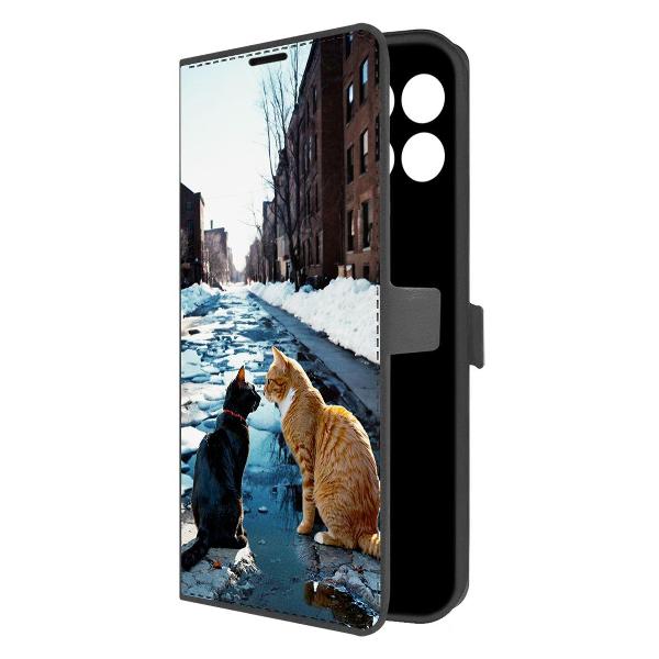 Изображение товара Чехол Krutoff Eco Book для Honor X6a Мартовские коты Изображение товара Чехол Krutoff Eco Book для Honor X6a Мартовские коты