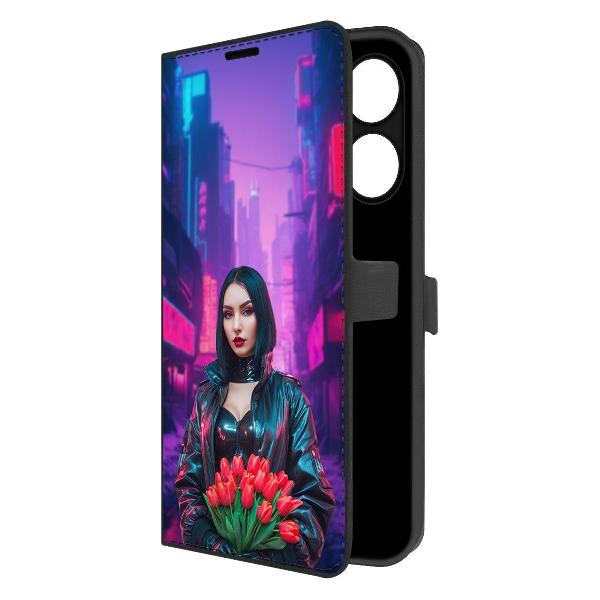 Изображение товара Чехол Krutoff Eco Book для Xiaomi Redmi 13 Киберпанк-весна