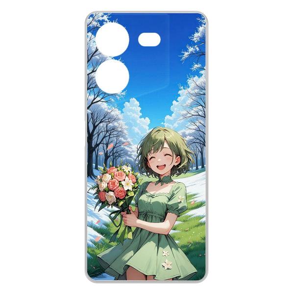 Изображение товара Чехол Krutoff Clear Case Аниме Весна для TECNO Pova 5 Pro