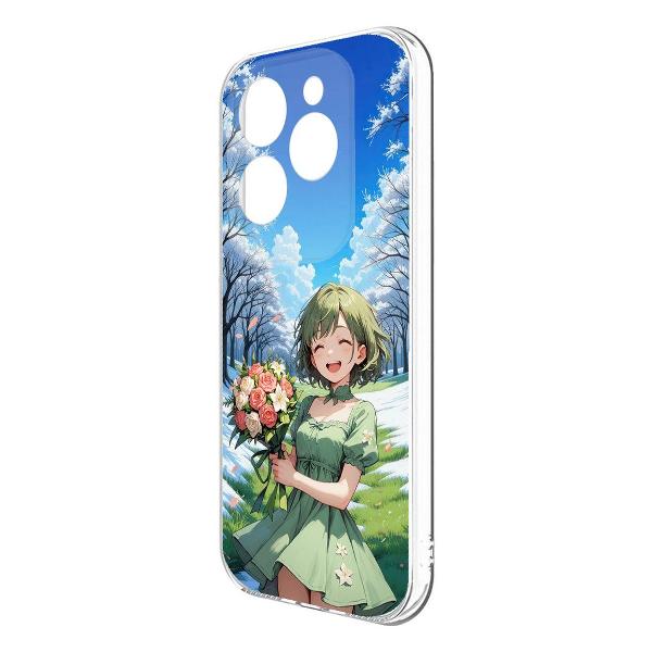 Изображение товара Чехол Krutoff Clear Case Аниме Весна для INFINIX Hot 40i