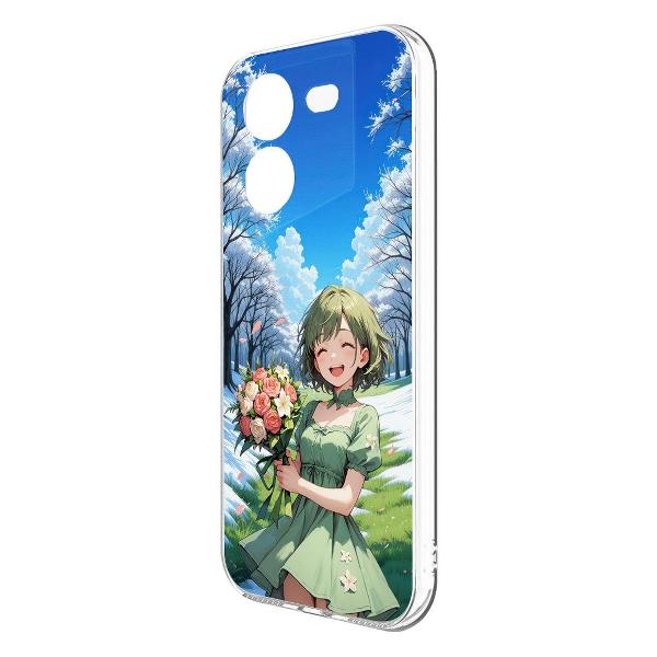 Изображение товара Чехол Krutoff Clear Case Аниме Весна для TECNO Pova 5