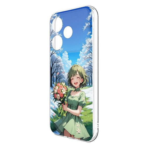 Изображение товара Чехол Krutoff Clear Case Аниме Весна для TECNO Pova 6