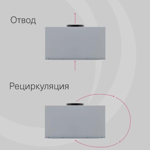 Изображение товара Вытяжка полностью встраиваемая Krona ASPEN 600 WHITE SGC