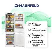 Изображение товара Встраиваемый холодильник комби Maunfeld MBF17754NFWHGR LUX Inverter