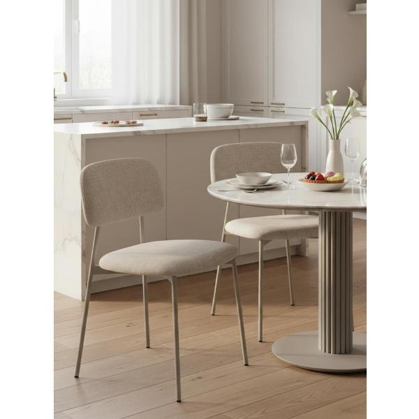 Изображение товара Стул обеденный Stool Group Chao, серый, серые ножки (комплект 2шт)