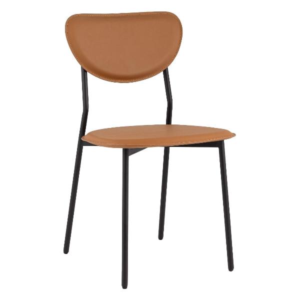 Изображение товара Стул обеденный Stool Group Minnie, экокожа коричневый (комплект 4шт)