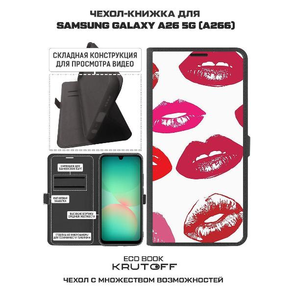 Изображение товара Чехол Krutoff Galaxy A26 5G Губы паттерн 2