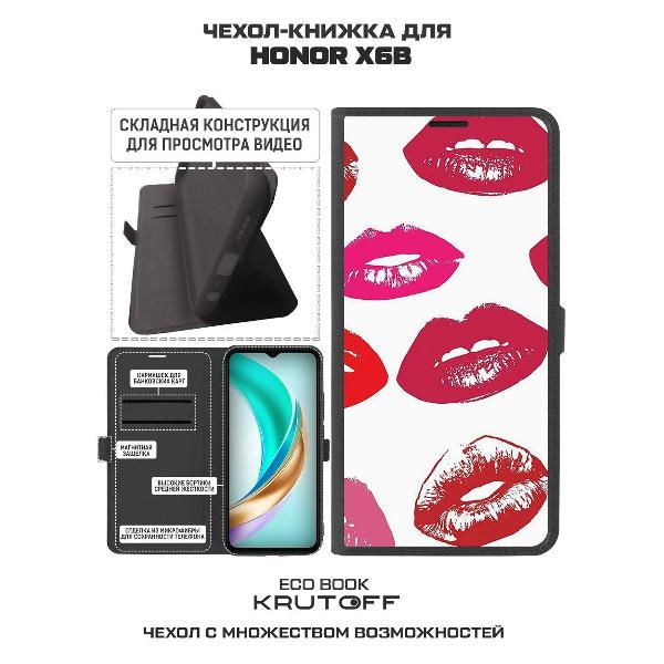 Изображение товара Чехол Krutoff Honor X6b Губы паттерн 2