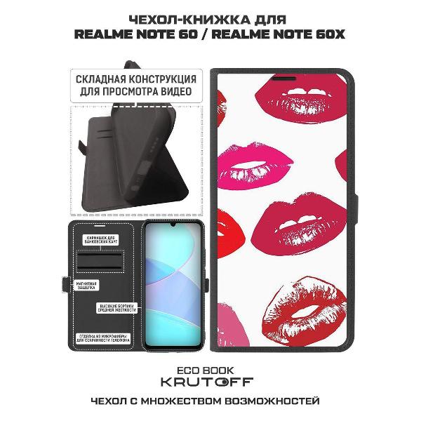 Изображение товара Чехол Krutoff Realme Note 60X Губы паттерн 2