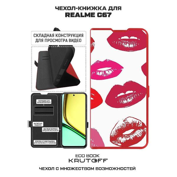 Изображение товара Чехол Krutoff Realme C67 Губы паттерн 2 (524317)