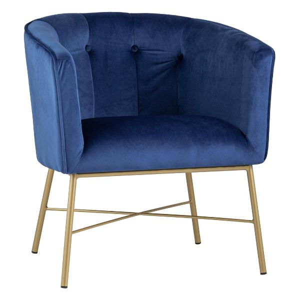 Изображение товара Кресло Stool Group Шале, велюр синее