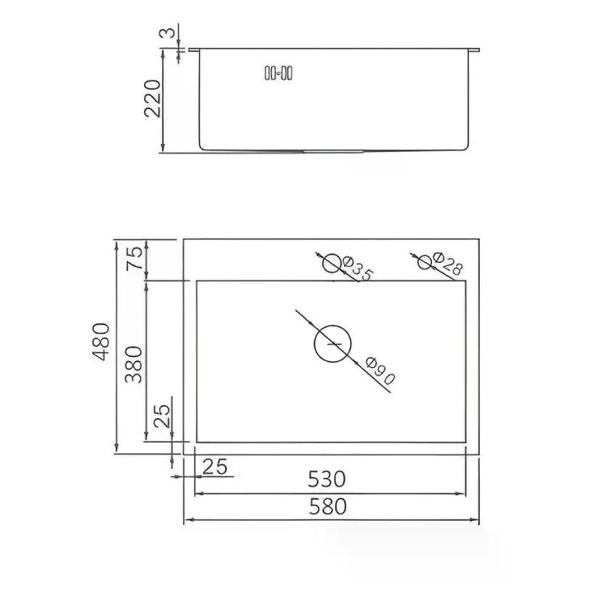 Изображение товара Мойка кухонная Wisent WS35848/W02-114