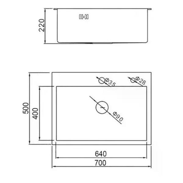 Изображение товара Мойка кухонная Wisent WS37050/W02-114