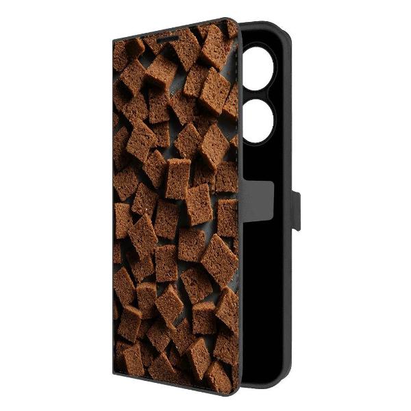 Изображение товара Чехол для TECNO Spark 20С Krutoff с держателем и рисунком "Сухарики"