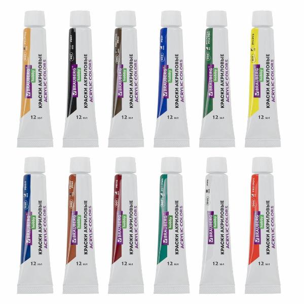 Изображение товара Краски акриловые Brauberg 192543