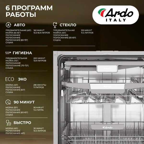 Изображение товара Посудомоечная машина Ardo DBEA14632B2
