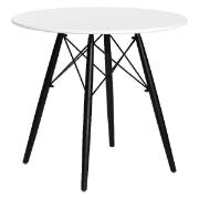 Изображение товара Стол обеденный DOBRIN Chelsea`80 Black Wh/Bl