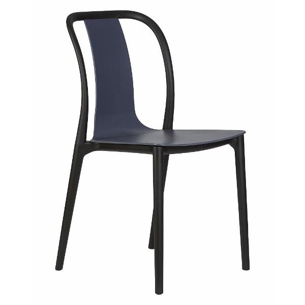 Изображение товара Стул для сада DOBRIN Adam LMZL-PP669 черный/серо-голубой