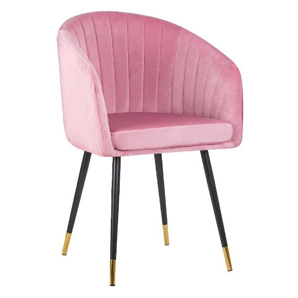 Изображение товара Стул обеденный DOBRIN Mary LM-7305 розовый велюр