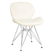 Изображение товара Стул обеденный DOBRIN Butterfly Chrome LMZL-302A хром/кремовый