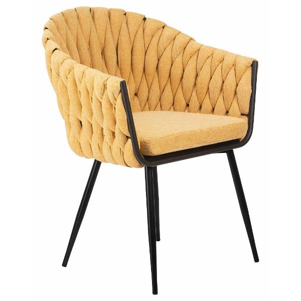 Изображение товара Стул обеденный DOBRIN Matilda LM-9691 желтая ткань