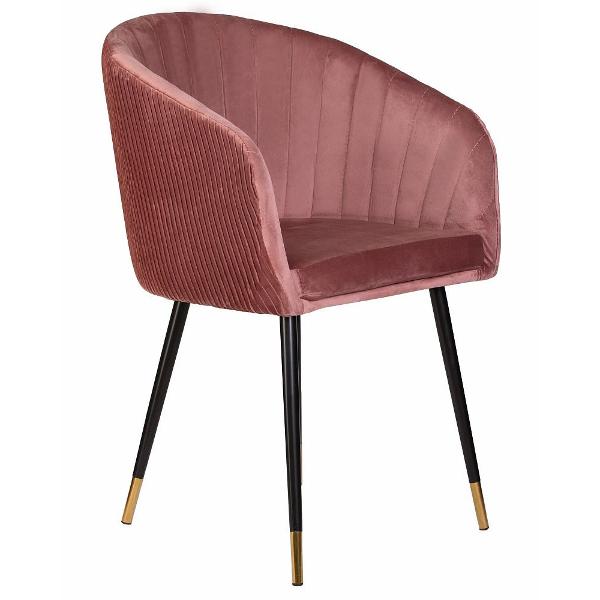 Изображение товара Стул обеденный DOBRIN Mary LM-7305 бронзово-розовый велюр