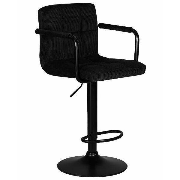 Изображение товара Стул барный DOBRIN Kruger Arm Black LM-5011 черный вельвет