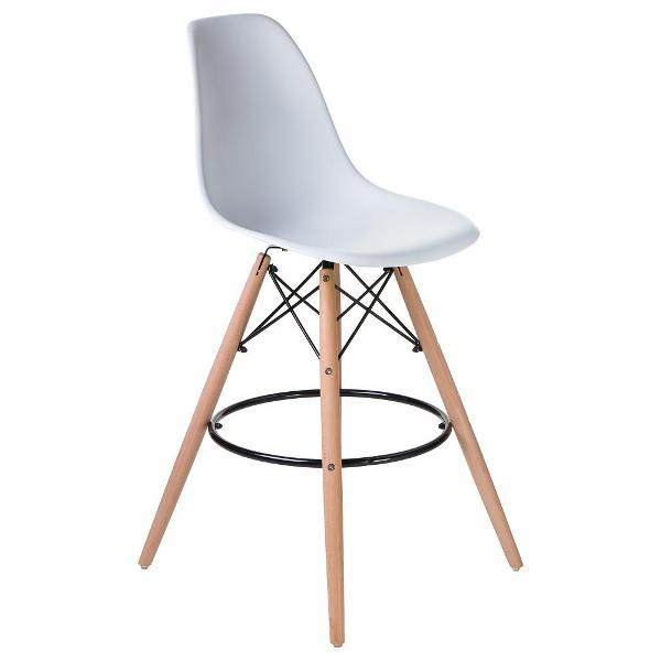 Изображение товара Стул барный DOBRIN DSW Bar LMZL-PP638G светлый бук/белый