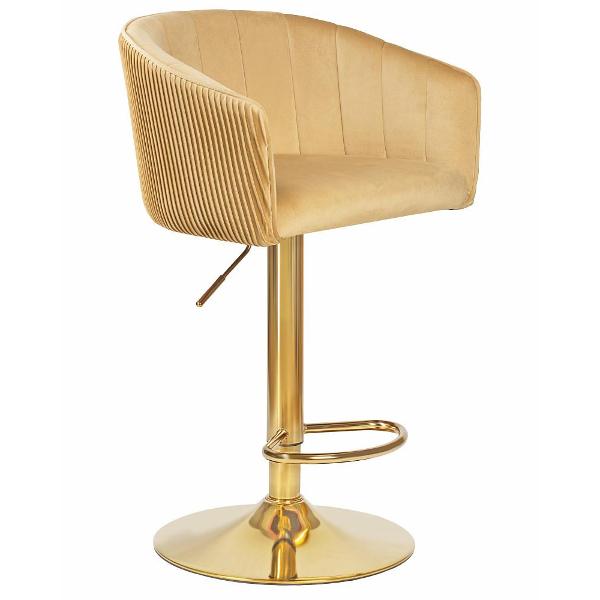 Изображение товара Стул барный DOBRIN Darcy Gold LM-5025 песочный велюр
