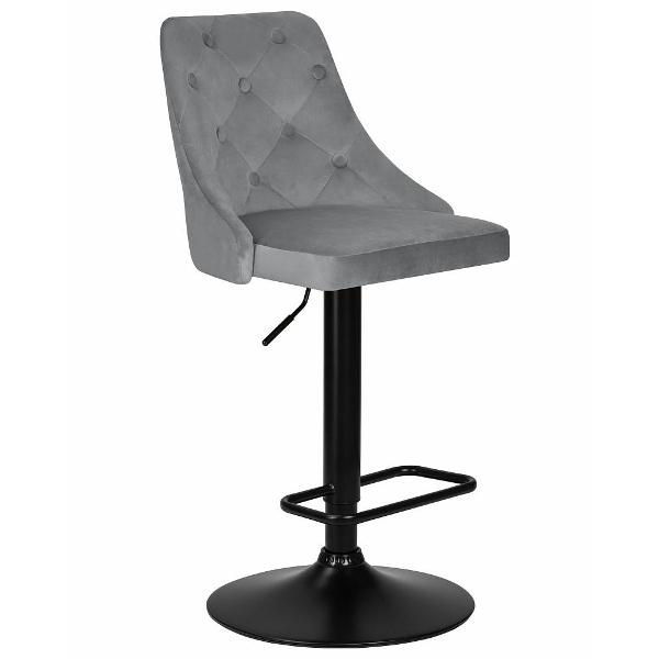 Изображение товара Стул барный DOBRIN Joseph Black LM-5021 серый велюр