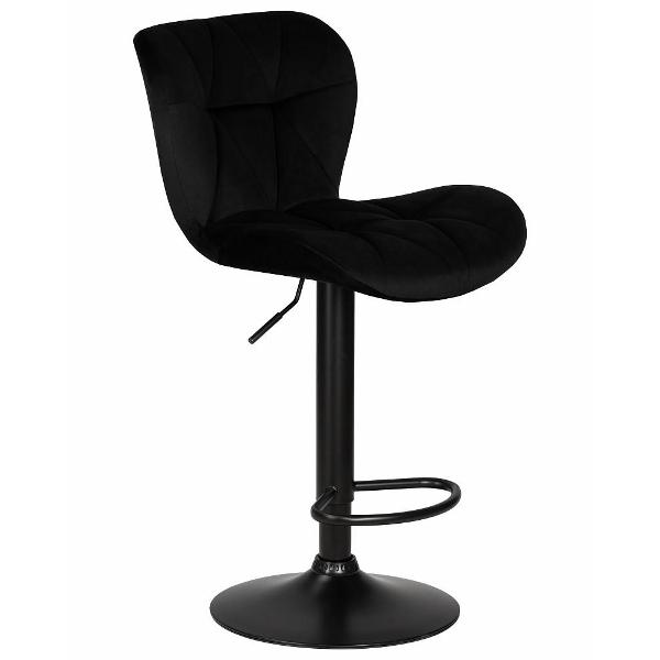 Изображение товара Стул барный DOBRIN Barny Black LM-5022 черный велюр