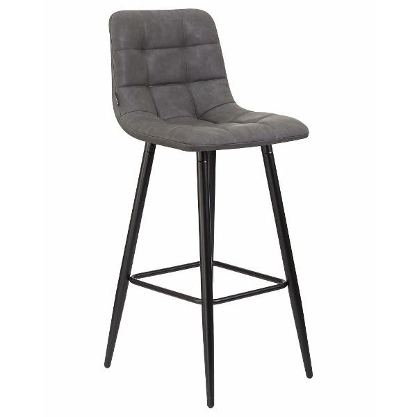 Изображение товара Стул барный DOBRIN Nicole LML-8078 черный мат/серый антр.винтаж эко.