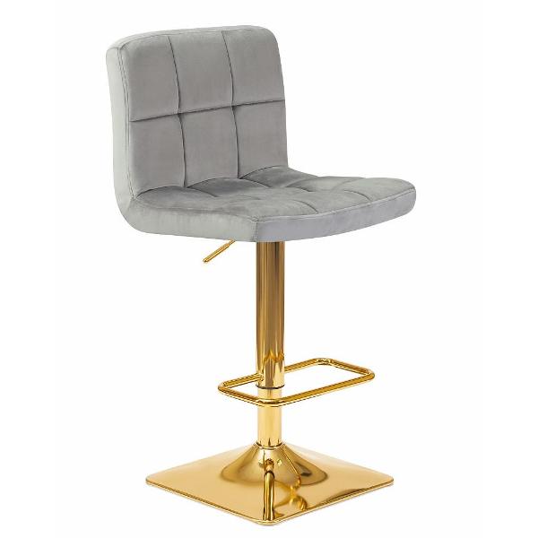 Изображение товара Стул барный DOBRIN Goldie LM-5016 серый велюр