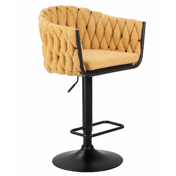 Изображение товара Стул барный DOBRIN Leon LM-9690 желтая ткань