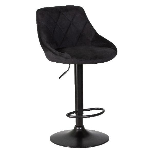 Изображение товара Стул барный DOBRIN Logan Black LM-5007 черный велюр