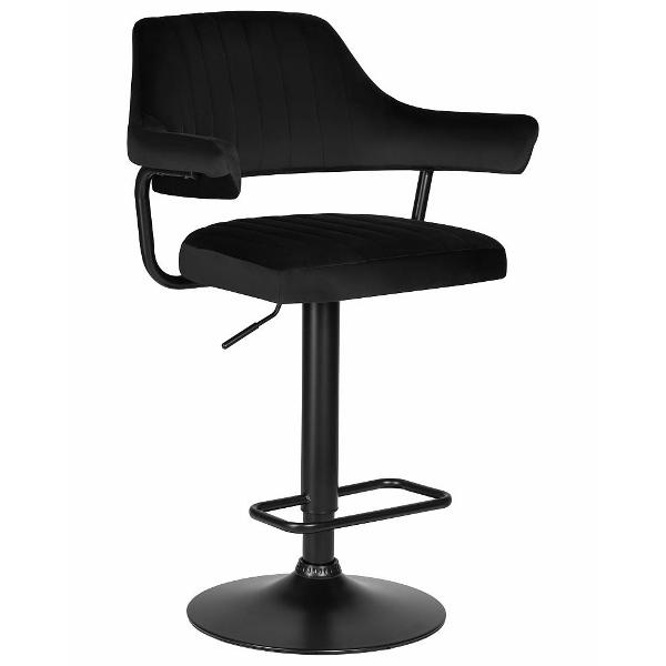 Изображение товара Стул барный DOBRIN Charly Black LM-5019 черный велюр