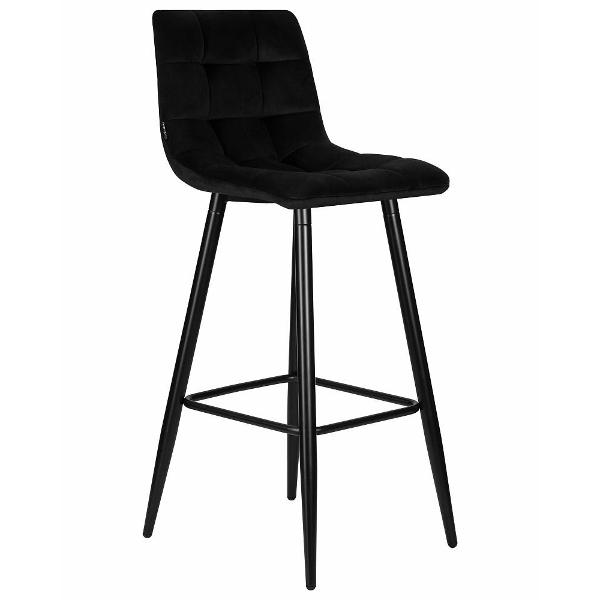 Изображение товара Стул барный DOBRIN Nicole LML-8078 черный матовый/черный велюр