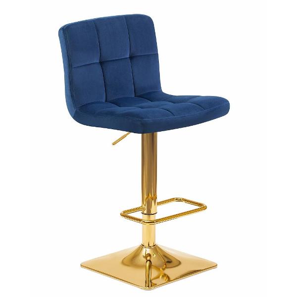 Изображение товара Стул барный DOBRIN Goldie LM-5016 синий велюр