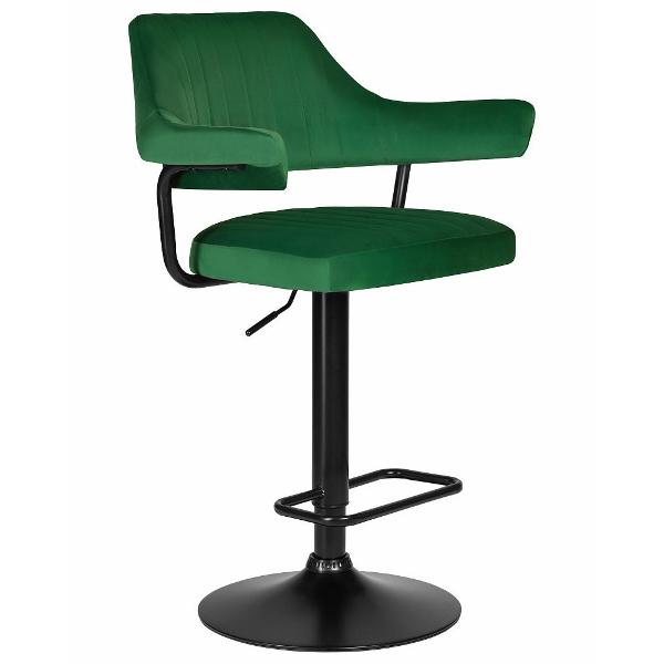 Изображение товара Стул барный DOBRIN Charly Black LM-5019 зеленый велюр