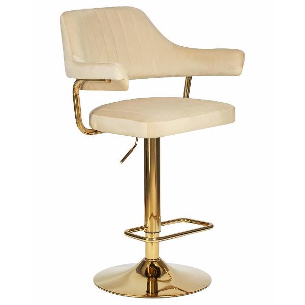 Изображение товара Стул барный DOBRIN Charly Gold LM-5019 бежевый велюр