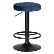 Изображение товара Стул барный DOBRIN Bruno Black LM-5008 синий велюр