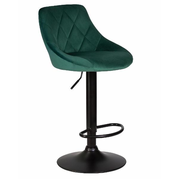 Изображение товара Стул барный DOBRIN Logan Black LM-5007 зеленый велюр